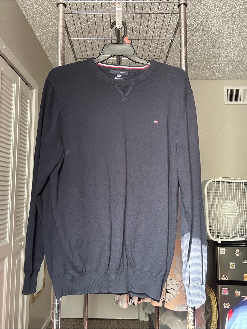 Tommy Hilfiger Men’s Dark Navy Crewneck Sweatshirt